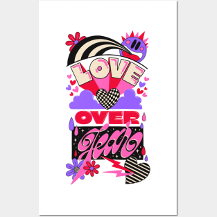 Love over fear Posters and Art